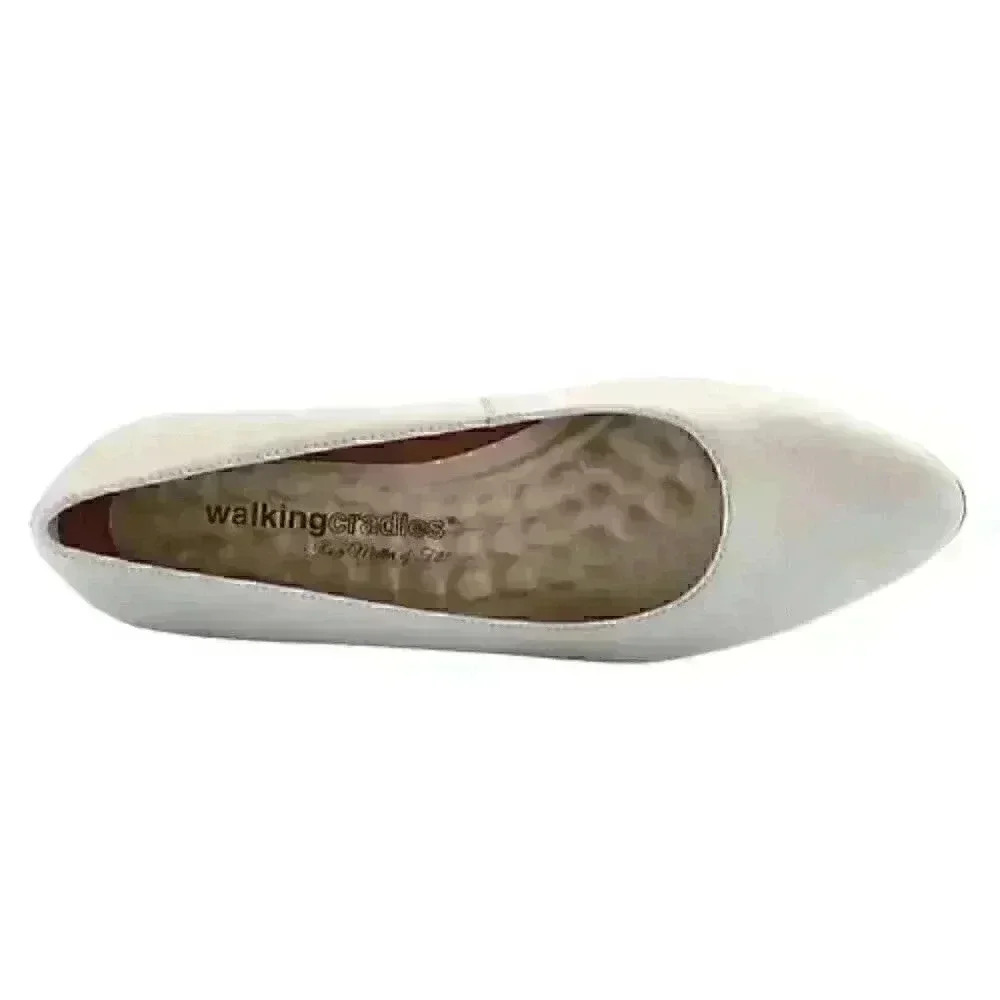 Walking Cradles Heidi White Leather pump Size 9.5 Wide Save $65.00 - Picture 3 of 11